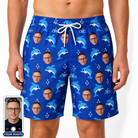 Men's Porpoise Party Custom Face Beach Shorts