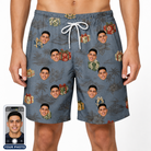 Men's Present Party Custom Face Beach Shorts