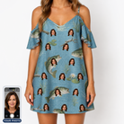 Women's Pond Prowlers Custom Face Off-Shoulder Dress