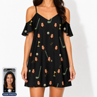 Women's Wedge Whirl Custom Face Off-Shoulder Dress