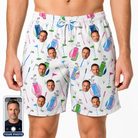 Men's Backspin Bonanza Custom Face Beach Shorts