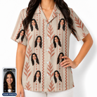 Women's Torch Blossoms Custom Face Hawaiian Shirt