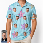 Men's Nautical Nuptials Custom Face Polo Shirt