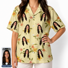 Women's Frangipani Frolic Custom Face Hawaiian Shirt