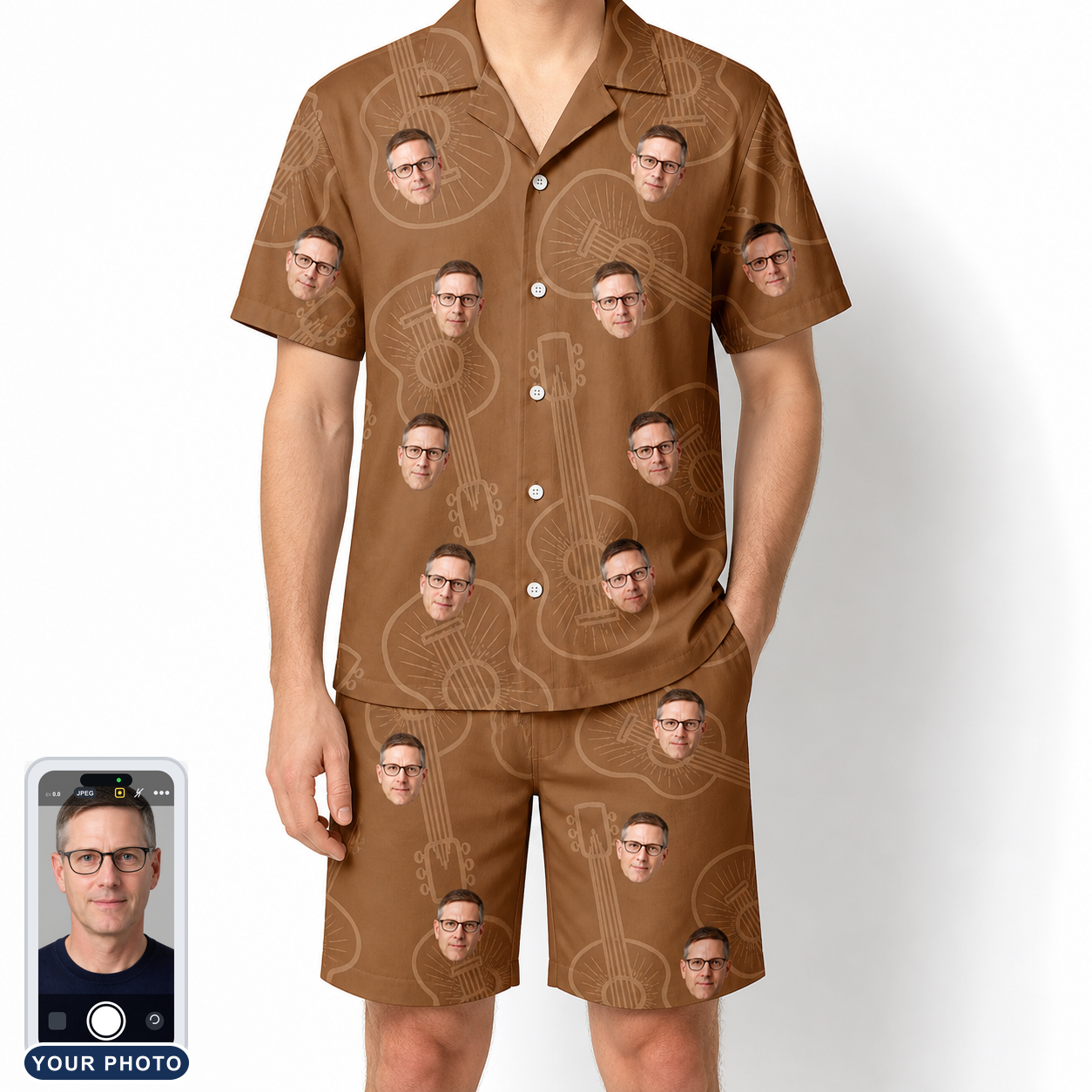 Men's Chord Kinship Custom Face Shirt & Shorts Set