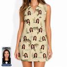 Women's Trout About Custom Face V-Neck Dress