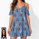 Women's Trophy Toppers Custom Face Off-Shoulder Dress
