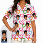 Women's Joined Jetty Custom Face Hawaiian Shirt