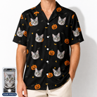 Men's Cackle Carvings Custom Cat Face Hawaiian Shirt
