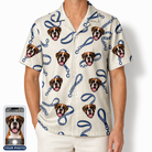 Men's Leash Lineup Custom Dog Face Hawaiian Shirt
