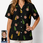 Women's Divot Duffels Custom Face Hawaiian Shirt