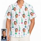 Men's Lady Landmark Custom Face Hawaiian Shirt