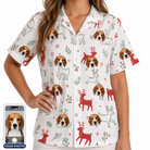 Women's Rudolph Ruckus Custom Dog Face Hawaiian Shirt