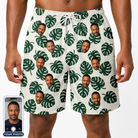 Men's Verdant Vacation Custom Face Beach Shorts