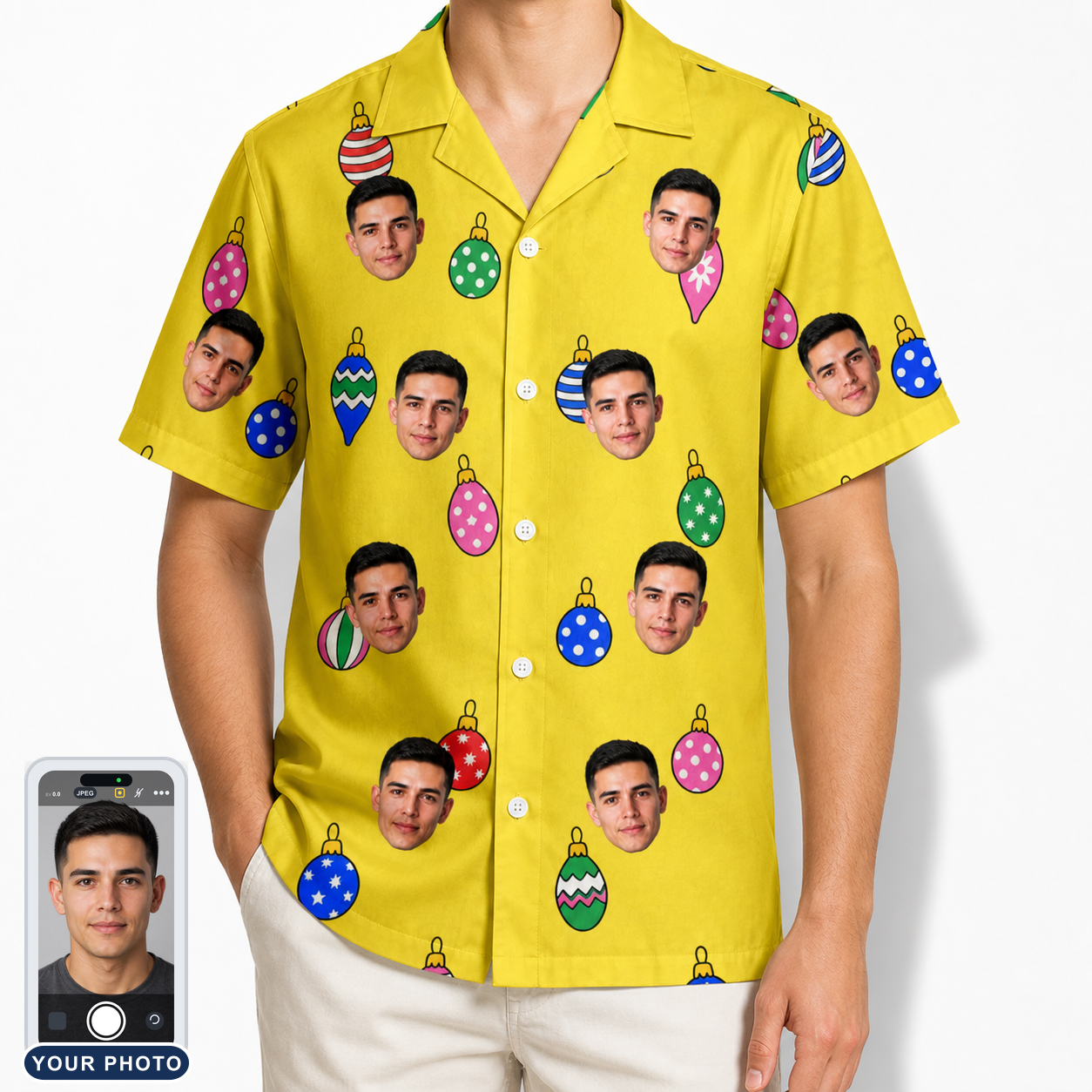 Men's Tree Trinkets Custom Face Hawaiian Shirt