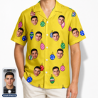 Men's Tree Trinkets Custom Face Hawaiian Shirt