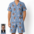 Men's Flamingo Fever Custom Face Shirt & Shorts Set