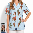Women's Pitmaster Swagger Custom Face Hawaiian Shirt