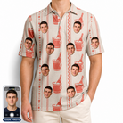 Men's Bubbly Buckets Custom Face Polo Shirt