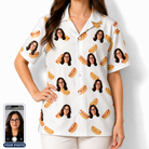 Women's Mustard Mingle Custom Face Hawaiian Shirt