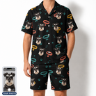 Men's Bark Buckles Custom Dog Face Shirt & Shorts Set