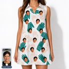 Women's Handicap Hilarity Custom Face V-Neck Dress