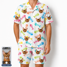 Men's Meow Marrow Custom Cat Face Shirt & Shorts Set