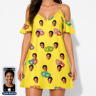 Women's Entwined Escapade Custom Face Off-Shoulder Dress