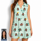 Women's Roseate Runners Custom Face V-Neck Dress
