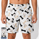 Men's Biscuit Bark Custom Dog Face Beach Shorts