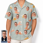 Men's Surf Symphony Custom Face Hawaiian Shirt