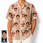 Men's Jolly Jingle Custom Face Hawaiian Shirt
