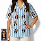 Women's Spinner Spritz Custom Face Hawaiian Shirt