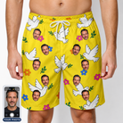 Men's Dovebound Daydream Custom Face Beach Shorts