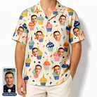 Men's Sweet Stackers Custom Face Hawaiian Shirt