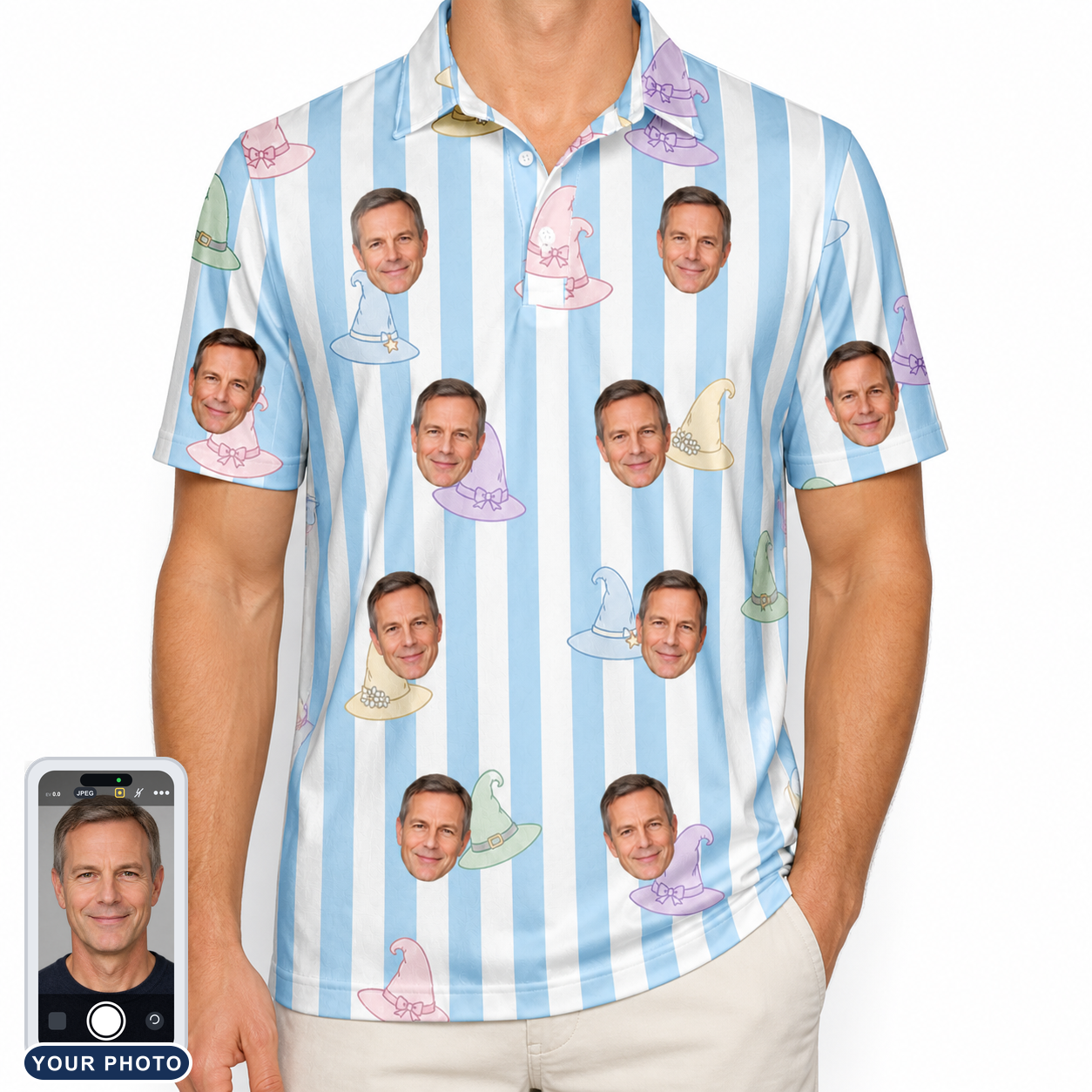 Men's Wicked Peaks Custom Face Polo Shirt