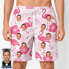 Men's Rosy Waders Custom Face Beach Shorts