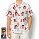 Men's Yule Pouches Custom Face Hawaiian Shirt
