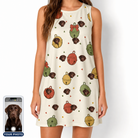 Women's Chime Charms Custom Dog Face Tank Dress