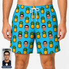 Men's Pineapple Pals Custom Face Beach Shorts