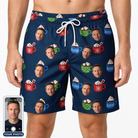 Men's Cocoa Cozy Custom Face Beach Shorts