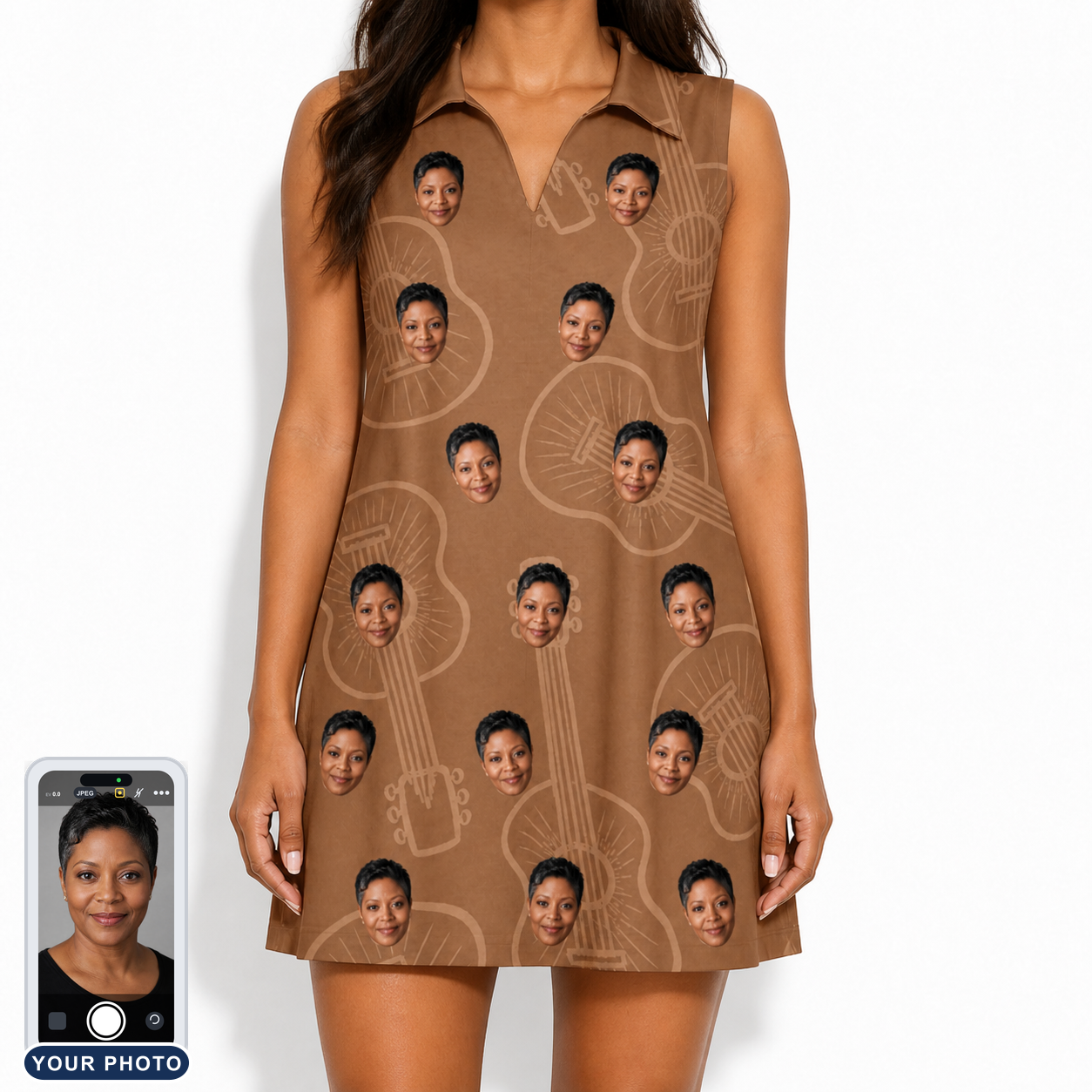 Women's Chord Kinship Custom Face V-Neck Dress