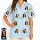 Women's Turf Tactics Custom Face Hawaiian Shirt