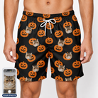Men's Frightlight Fancies Custom Cat Face Beach Shorts