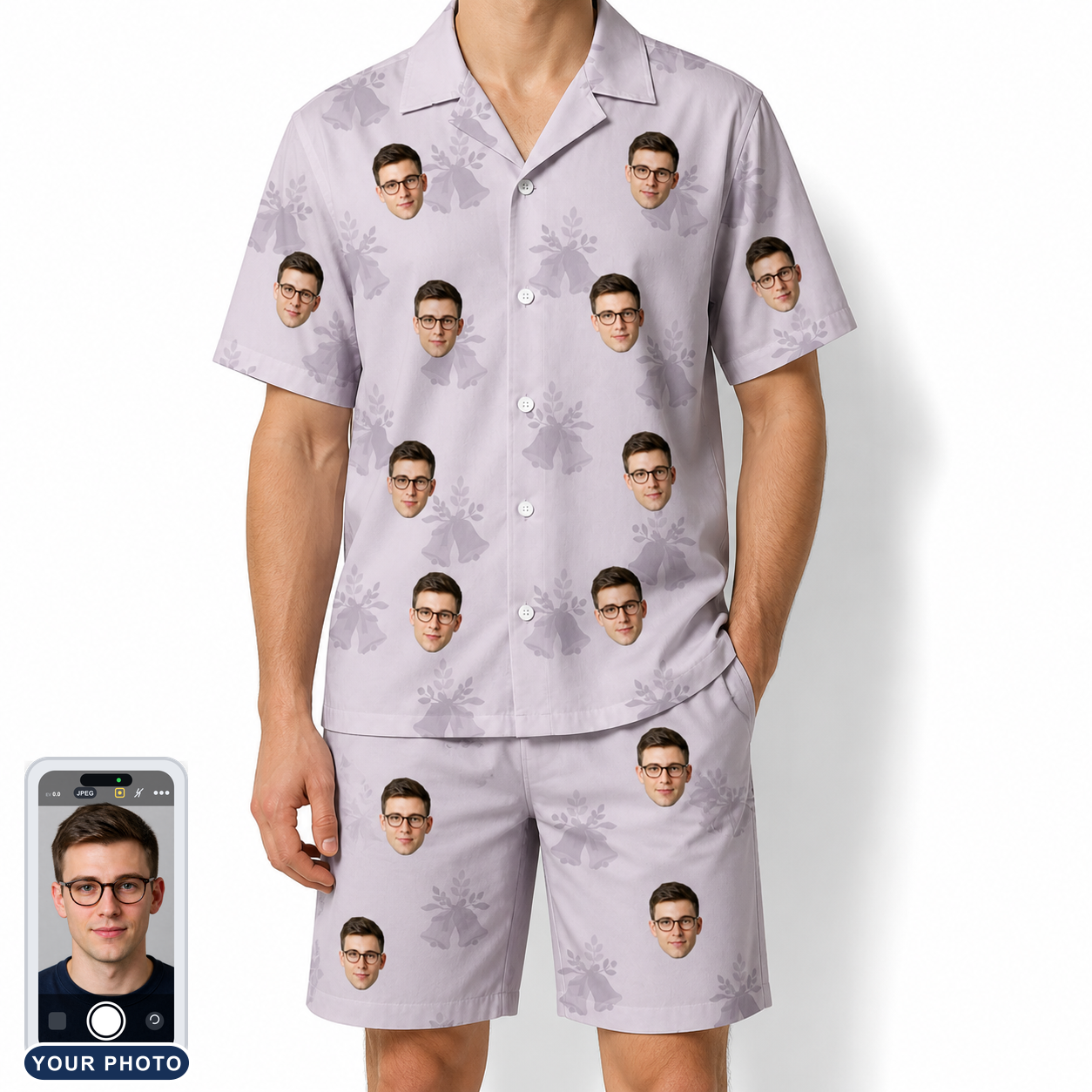 Men's Coquina Concerto Custom Face Shirt & Shorts Set