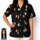 Women's Frosted Flutes Custom Face Hawaiian Shirt