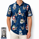 Men's Snowman Shenanigans Custom Cat Face Polo Shirt
