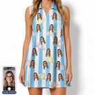 Women's Awning Outing Custom Face V-Neck Dress