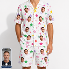 Men's Confetti Comets Custom Face Shirt & Shorts Set