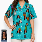 Women's Nocturnal Nonsense Custom Face Hawaiian Shirt
